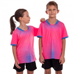 Форма футбольна дитяча PlayGame розмір 2XS, ріст 130, рожевий-чорний, код: D8836B_2XSPBK