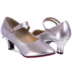 Взуття для бальних танців жіноче Zelart Стандарт, розмір 38 (24см), сірий, код: DN-3691_38DGR