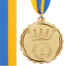 Медаль спортивна зі стрічкою KING SP-Sport золото, код: C-3179_G-S52