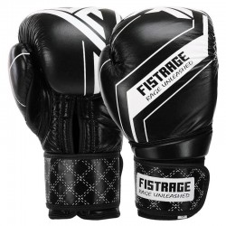 Боксерські рукавиці шкіряні Fistrage 10oz, чорний, код: VL-4275_10BK