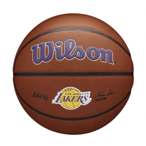 М"яч баскетбольний Wilson NBA Team Alliance BSKT LA Lakers №7, коричневий, код: 194979034309