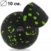 Масажний м"яч PowerPlay Epp Massage Ball 100 мм, чорний-зелений, код: PP-4351_Green_d10