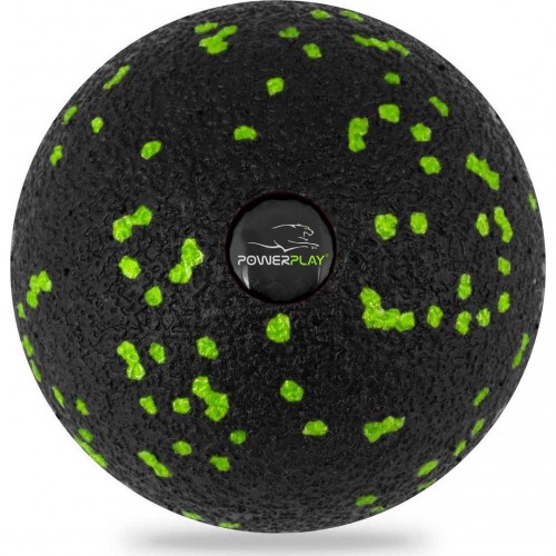 Масажний м"яч PowerPlay Epp Massage Ball 100 мм, чорний-зелений, код: PP-4351_Green_d10