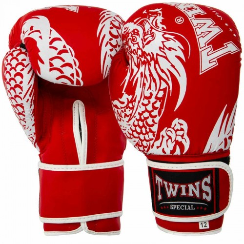 Боксерські рукавиці Twins PVC 12 унцій, червоний, код: FBGV-S3_12R