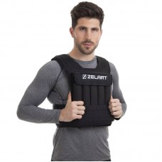 Жилет обважнювач з регульованою вагою Zelart Weigth Vest 20 кг, чорний, код: FI-2630-20