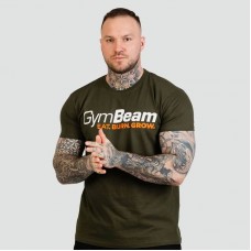 Футболка чоловіча GymBeam Grow XXXL, хакі, код: 122617-GB