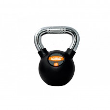 Гиря LiveUp Rubber Kettel Dumbell 10 кг, чорний, код: 6951376138733