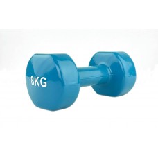 Гантель вінілова Stein 1х8 кг, синій, код: LKDB-504A-8b-ST Гантель вінілова Stein 1х8 кг, синій, код: LKDB-504A-8b-ST