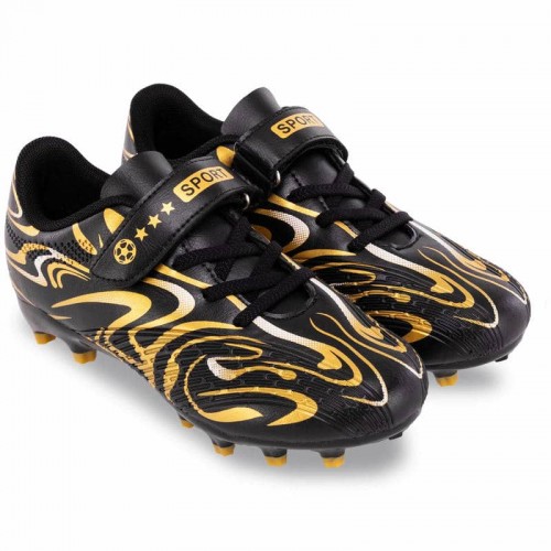 Бутси футбольні дитячі PlayGame Speed розмір 31, чорний-золотий, код: 616B-3_31 Бутси футбольні дитячі PlayGame Speed розмір 31, чорний-золотий, код: 616B-3_31