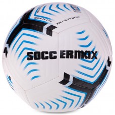 М"яч футбольний Habryd Soccermax FIFA №5 PU білий-чорний-блакитний, код: FB-3114_BL-S52