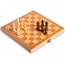 Шахи настільна гра дерев"яні на магнітах PlayGame 240x240 мм, код: W6701