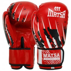 Боксерські рукавиці Matsa 8 унцій, червоний, код: MA-7300_8R