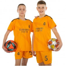 Форма футбольна дитяча PlayGame із символікою Real Madrid Bellingham 5 гостьова 2025, розмір 26, зріст 140-145, помаранчевий, код: CO-4645_26