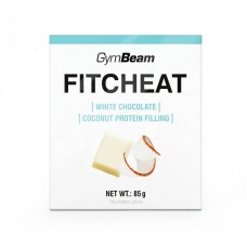 Протеїновий шоколад GymBeam Fitcheat 80 г, білий шоколад-кокос, код: 8588007570273