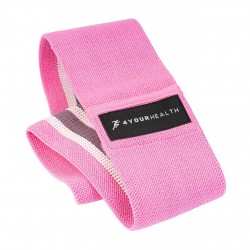 Резинка для фітнесу тканева 4yourhealth Fitness Band Medium 27 кг, рожева, код: 4YH_0934_27kg_Pink