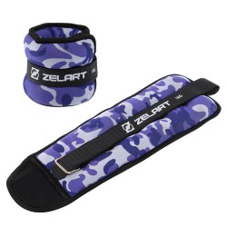 Обтяжувачі-манжети для рук та ніг Zelart 2x1кг наповнювач-металеві кульки, фіолетовий, код: TA-7819-1-S52