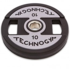 Диски поліуретанові Technogym з хватом і металевою втулкою 10кг (d-51мм), код: TG-1837-10-S52