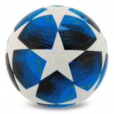 М"яч футбольний Stars PU №5, білий-синій, код: FB-7589_BL