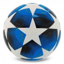 М"яч футбольний Stars PU №5, білий-синій, код: FB-7589_BL