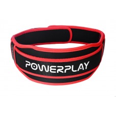 Пояс для важкої атлетики PowerPlay чорно-червоний (Неопрен) L, код: PP_5545_L_Red