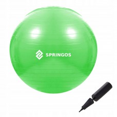 М"яч для фітнесу (фітбол) Springos 65 см Anti-Burst Green, код: FB0007