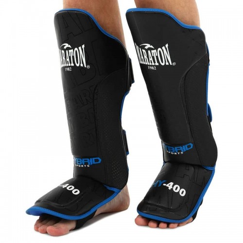 Захист гомілки та стопи дитячий Муай Тай, ММА, Кікбоксинг Maraton M, синій-чорний, код: BO-9792_MBL Захист гомілки та стопи дитячий Муай Тай, ММА, Кікбоксинг Maraton M, синій-чорний, код: BO-9792_MBL