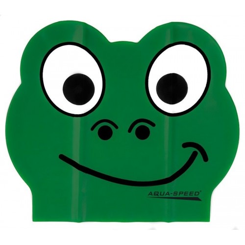 Шапка для плавання дитяча Aqua Speed Zoo Frog Latex 5712 зелена жабка, код: 5908217657121