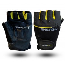 Рукавички для фітнесу PowerPlay Energy S, чорний-жовтий, код: PP_9058_S_Energy