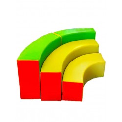 М"які лавочки ярусні для дитячого садка Tia-Sport, код: sm-0849