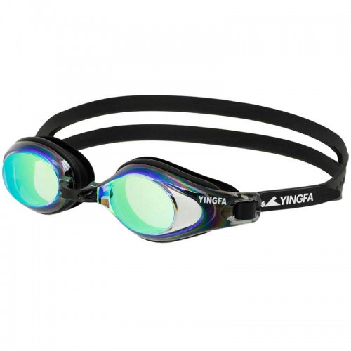 Окуляри для плавання дорослі райдужні лінзи Yingfa синій-чорний, код: Y2600AF-V_BLBK