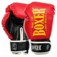 Боксерські рукавиці Boxer New 14 унцій, червоний, код: 2022-N_14R Боксерські рукавиці Boxer New 14 унцій, червоний, код: 2022-N_14R