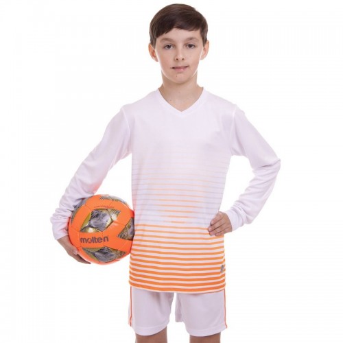 Форма футбольна дитяча PlayGame, розмір 28, ріст 140, білий-помаранчевий, код: CO-1908B-1_28WOR