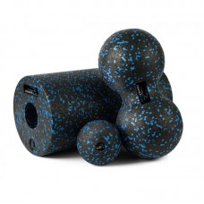 Набір для йоги PowerPlay EPP Foam Roller Set роллер + 2 масажні м"ячі, чорно-синій, код: PP_4008_Bl/Blue