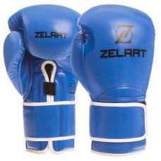 Рукавички боксерські Zelart PU 14 унцій, синий, код: BO-1391_14_BL-S52