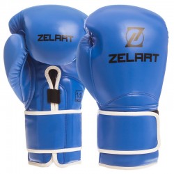 Рукавички боксерські Zelart PU 14 унцій, синий, код: BO-1391_14_BL-S52