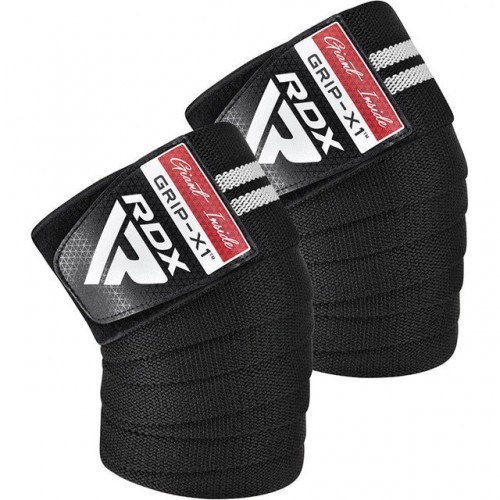 Бинти на коліна RDX Gym Knee Wrap R11, чорний-білий, код: WAH-KR11BW