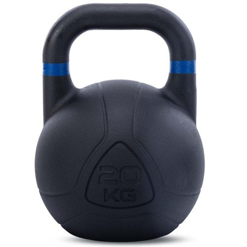 Гиря змагальна цільна чавунна пофарбована LiveUp 20кг, чорний, код: LP8044-20-S52