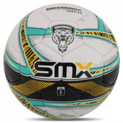 М"яч футбольний професійний Soccermax №5 PU, білий-жовтий, код: FB-5049_Y