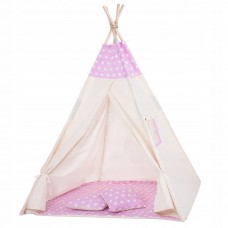 Детская палатка (вигвам) Springos Tipi XXL White/Pink, код: TIP09