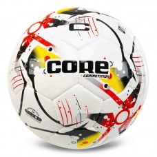 М"яч футбольний Core Competition PU №5, білий-жовтий, код: FB-7584_Y