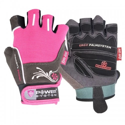 Рукавички для фітнесу і важкої атлетики Power System Woman’s Power жіночі Pink XS, код: PS-2570_XS_Pink