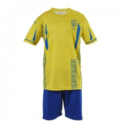 Форма футбольна PlayGame з гербом, зріст 176, жовтий-синій, код: PS176/YB-WS
