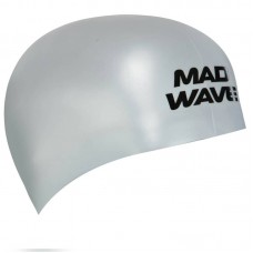 Шапочка для плавання силіконова для дорослих MadWave D-Cap Fina Approved L, срібний, код: M053701_LGR