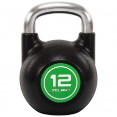 Гиря змагальна цільна чавунна з CPU покриттям та хромованою ручкою Zelart 12кг, чорний, код: TA-4756-12 Гиря змагальна цільна чавунна з CPU покриттям та хромованою ручкою Zelart 12кг, чорний, код: TA-4756-12