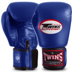 Рукавички боксерські шкіряні Twins 10 унцій, синій, код: BGVL3_10BL