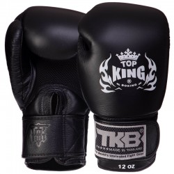 Рукавички боксерські Top King Ultimate Air шкіряні 16 унцій, чорний, код: TKBGAV_16BK-S52