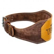 Пояс атлетичний шкіряний Velo M коричневий-жовтий, код: VL-8181_M Пояс атлетичний шкіряний Velo M коричневий-жовтий, код: VL-8181_M