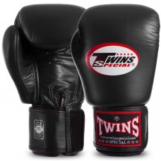 Рукавички боксерські шкіряні Twins 16 унцій, чорний, код: BGVL3_16BK