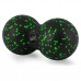 Масажний м"яч подвійний PowerPlay Epp Foam peanut Ball 160х80 мм, чорний-зелений, код: PP_4352_Green_8x16