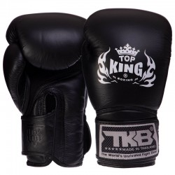 Рукавички боксерські Top King Super Air шкіряні 8 унцій, чорний, код: TKBGSA_8BK-S522